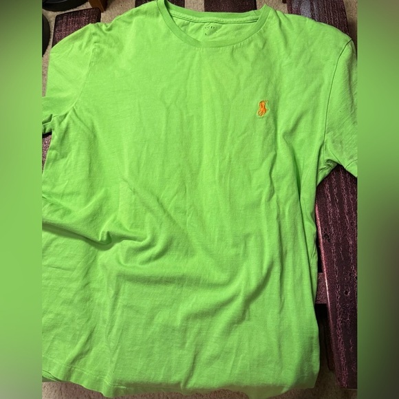 Polo by Ralph Lauren Unisex Vibrant Lime Green Short Sleeve Tee W/ Crew Neck-SM - Picture 1 of 3